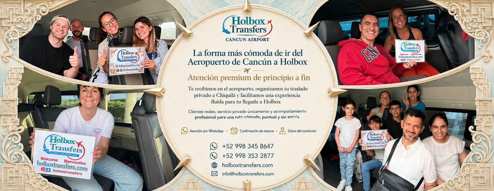 Traslado privado desde el Aeropuerto de Cancún hacia Chiquilá y Holbox